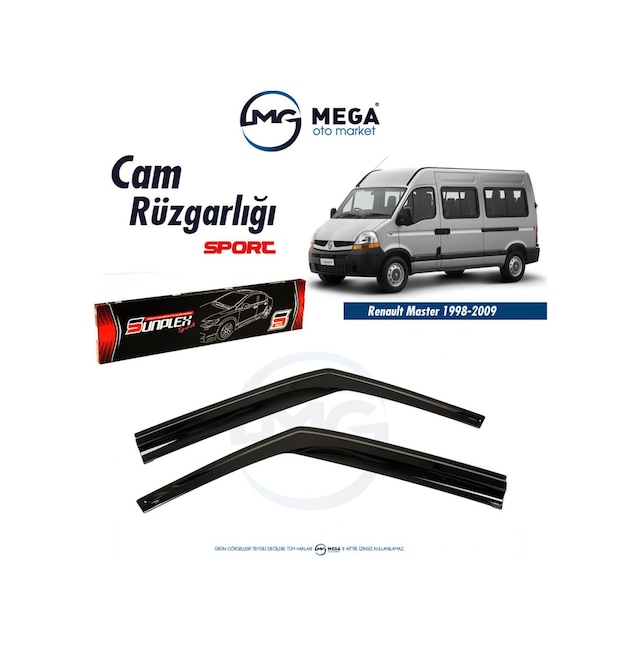 Renault Master 1998-2009 Cam Rüzgarlık Mugen Tip Sunplex