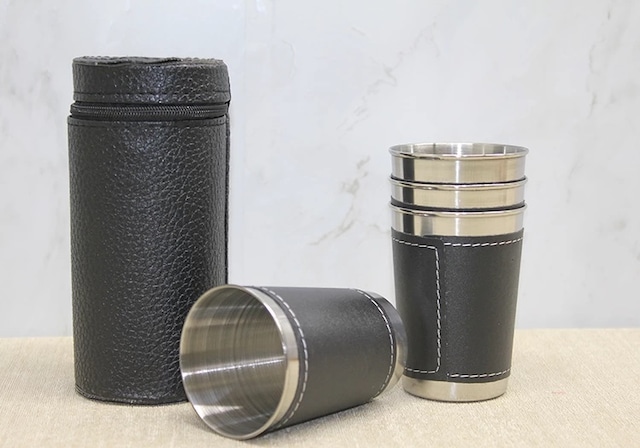 Eco Port Derili Kılıflı 4'lü Shot Bardak Alk3925