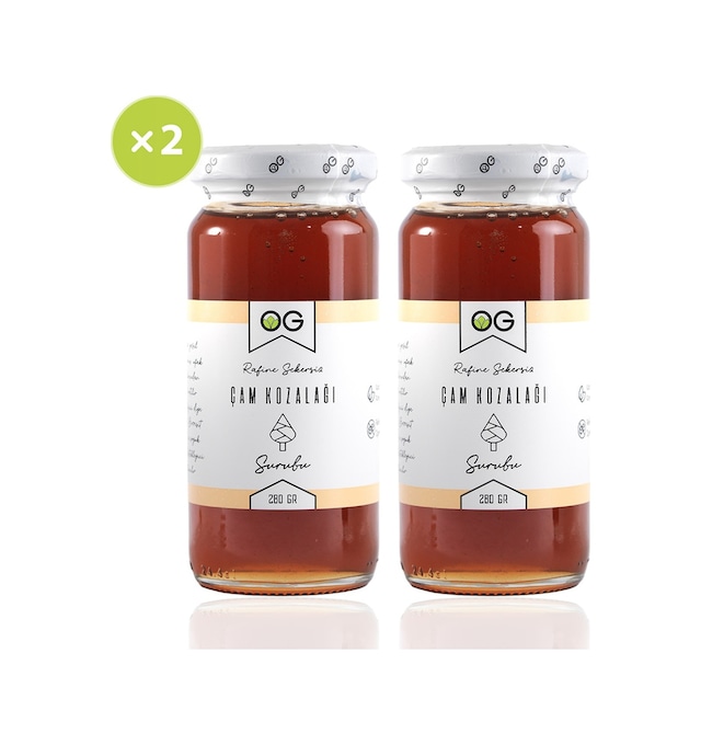 OG natural 2'li Çam Kozalağı Şurubu Rafine Şekersiz 280 G