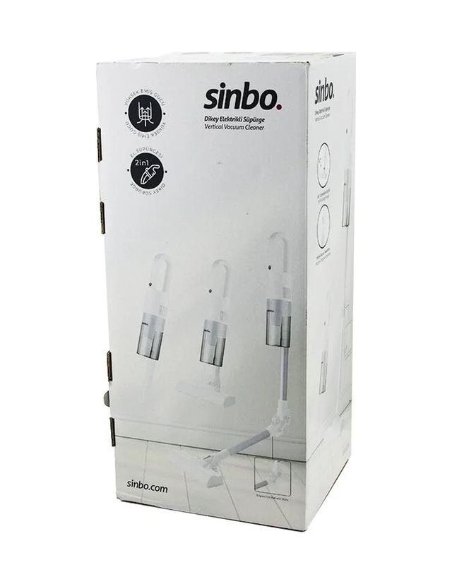 Lbk Sinbo Dikey Elektrikli Süpürge - Beyaz - 500w - Ergonomik Tasarım