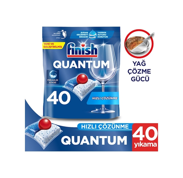 Finish Quantum Bulaşık Makinesi Deterjanı 40 Kapsül