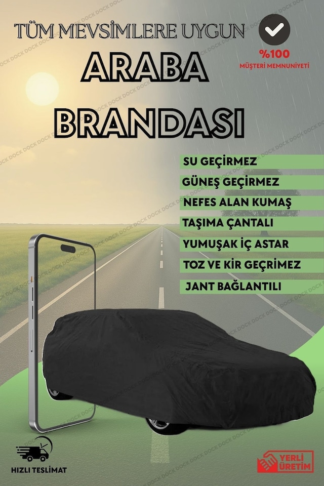 Siyah Ford Tourneo Connect Araba Brandası 4 Mevsim