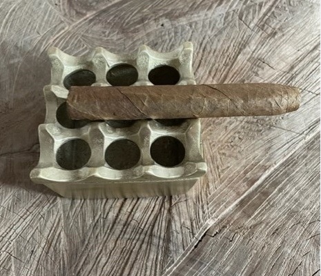 ANTİK PİRİNÇ SARI KÜLLÜK PURO KÜLLÜĞÜ SİĞARA KÜLLÜK 8*8CM