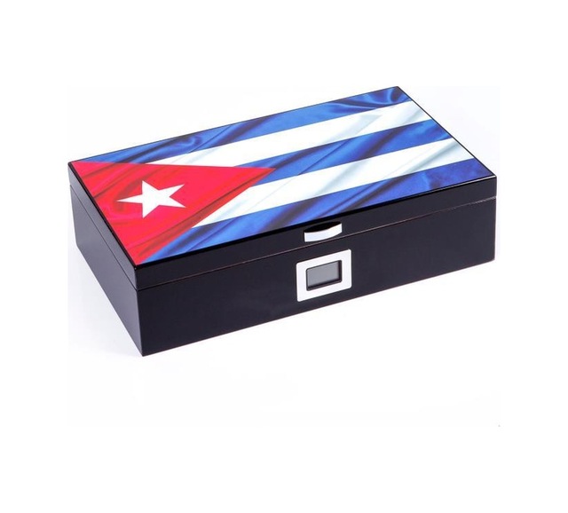 Cuban Flag Sedir Humidor Puro Kutusu - Tr7531