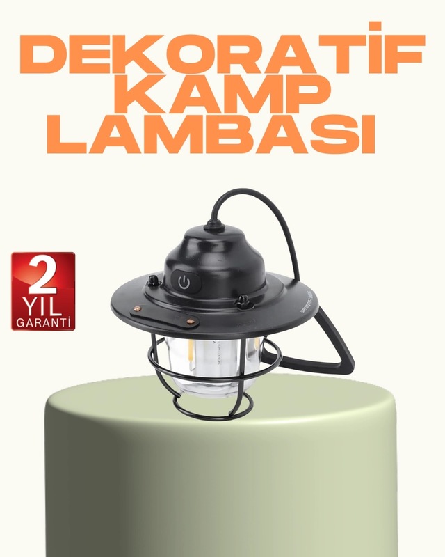 Mey İthalat Hafif Ve Taşınabilir Retro Tasarım Kamp Lambası