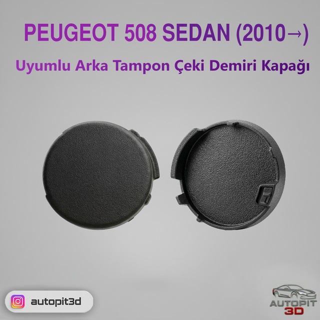 Peugeot 508 Sedan 2010 Uyumlu Arka Tampon Çeki Demiri Kapağı