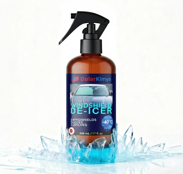 Araba Oto Cam Buz Çözücü Solüsyon 500 Ml -40 Derece Profesyonel Buz Çözücü Deicer Şeffaf
