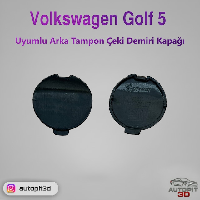 Volkswagen Golf 5 Uyumlu Arka Tampon Çeki Demiri Kapağı