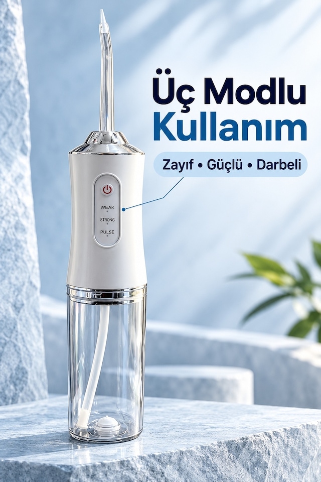 Şarj Edilebilir Ağız Duşu Üç Modlu Şeffaf Hazneli Diğer