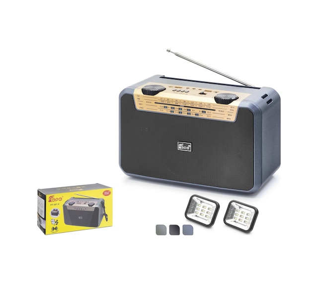 Fepe Fp397s Bluetooth Fm Radyo Usb Tf Aux Solar Şarjlı Çift Led Aydınlatmalı Taşınabilir Kamp Hoparlör