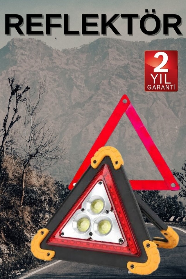 Solar Şarjlı Acil Durum Reflektörü 500 Lümen 5 Işık Modu Telefon Şarj Çıkışlı 20x6x19 Cm Mh-hs3049-9694