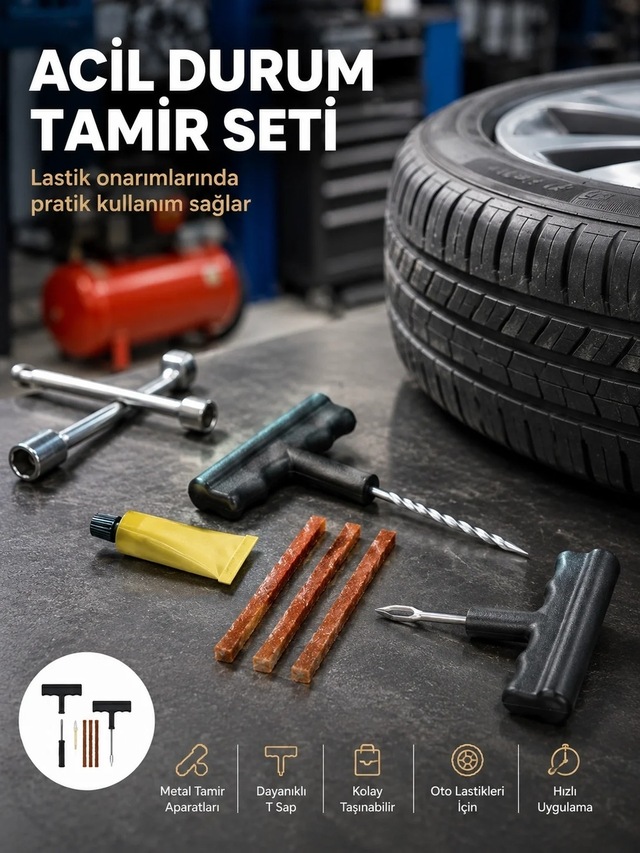 Ers Acil Durumların Kurtarıcısı Çok Amaçlı Lastik Tamir Seti