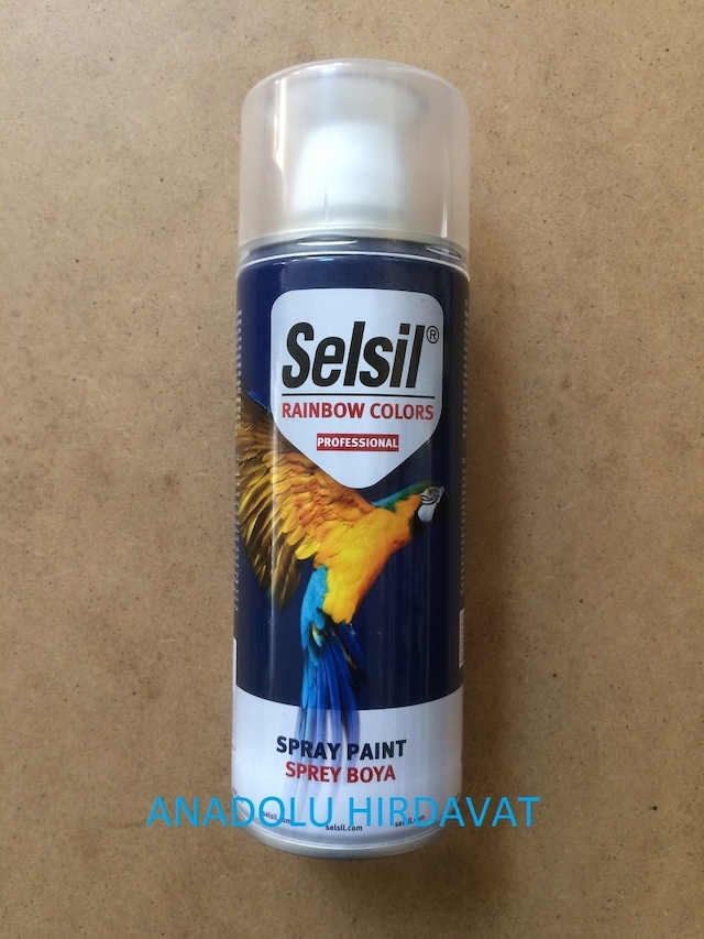 Selsil Sprey Tampon Boyası Parlak Siyah Boya 400 ML
