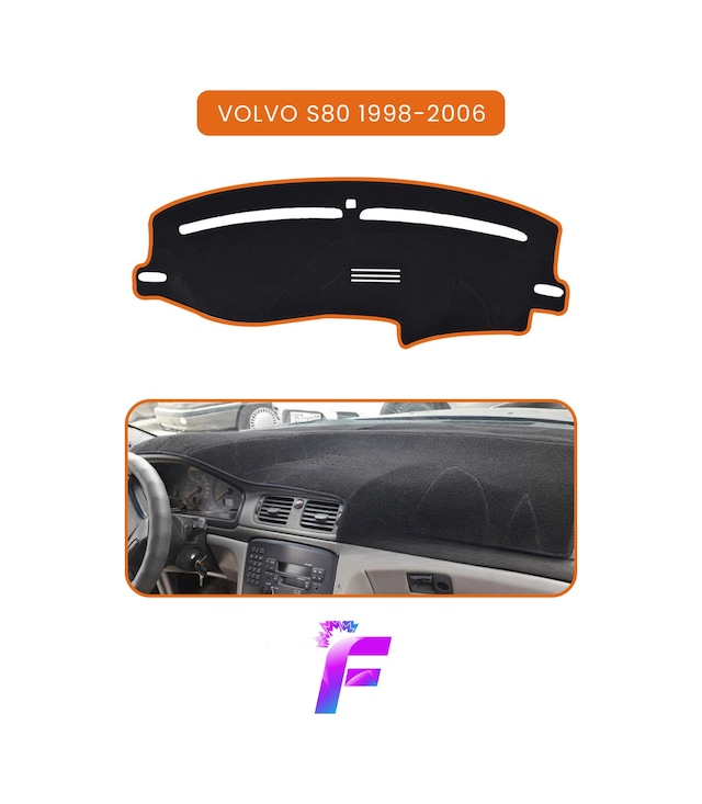 Volvo S80 1998-2006 Torpido Örtüsü Güneşten Korur Kolay Montaj Tam Uyum Tam Koruma C70 Torpido Halısı