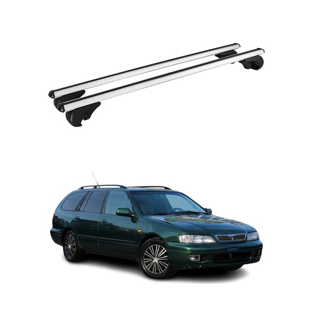 Nissan Primera Iı 1996-2002 Arası Uyumlu Port Bagaj Taşıyıcı Ara Atkı Alüminyum Gümüş 2 Parça