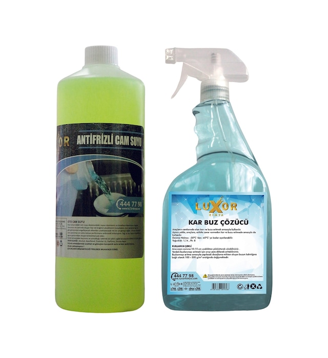 Luxor -22 Antifrizli Cam Suyu 1 Litre + Kar Buz Çözücü 1 Litre