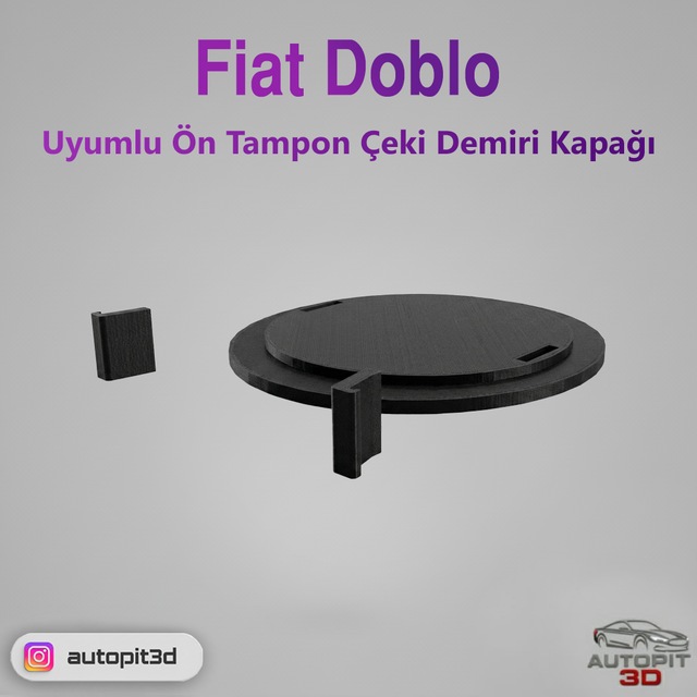 Fiat Doblo Uyumlu Ön Tampon Çeki Demiri Kapağı