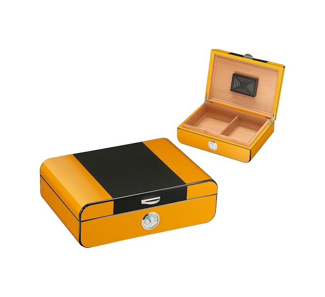 Falconetti Karbon Fiber Desen Humidor Puro Kutusu rc41
