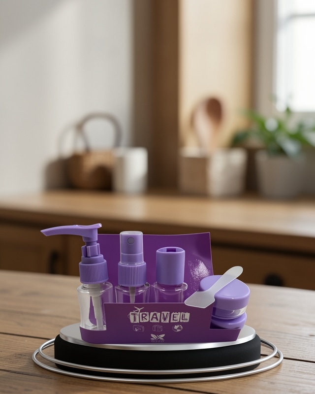 Seyahat Banyo Seti 5'li Mini Şişe Ve Krem Kutusu Çantalı Uczzz5liseyahatşişesi-2