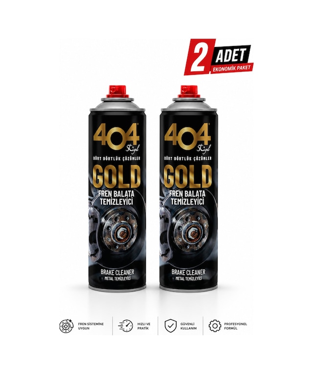 404 2'li Ekonomik Paket Gold Fren Balata Temizleme Spreyi 500 Ml
