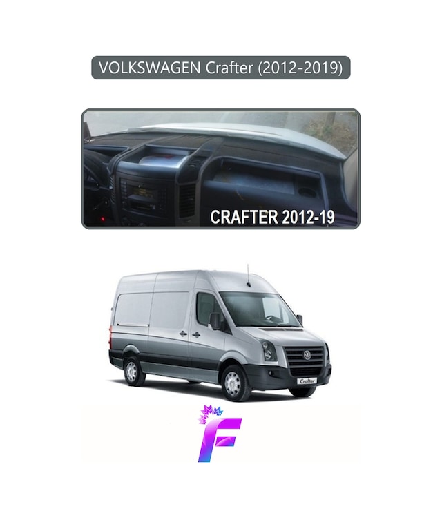 Volkswagen Crafter 2012-2019 Uyumlu Torpido Örtüsü Yansıma Önleyici Koruma Hızlı Montaj K74 Torpido Halısı