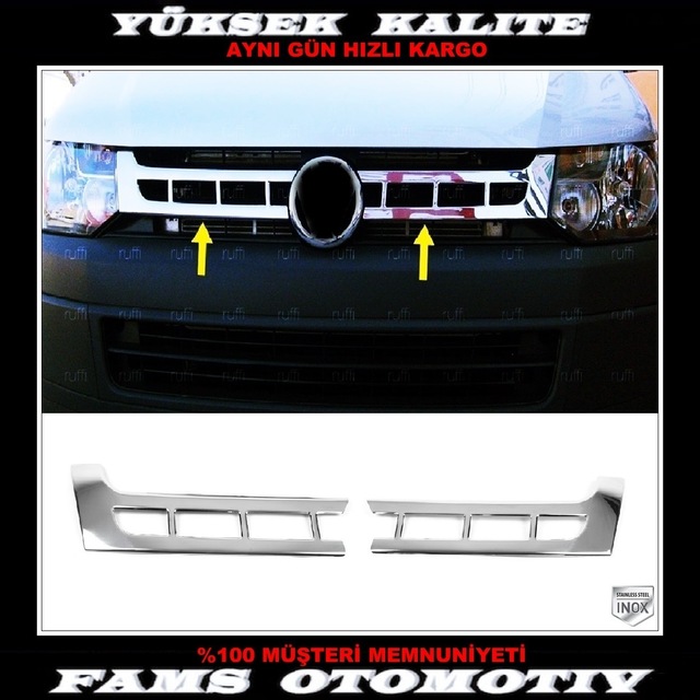 Vw T5 Multivan Krom Ön Panjur 2 Prç. 2010-2015 P.Çelik