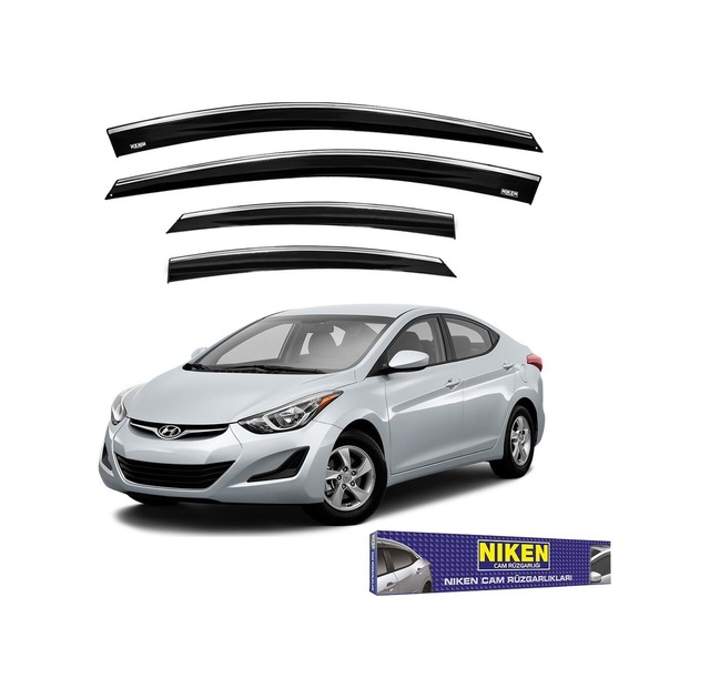 Niken Hyundai Elantra Cam Rüzgarlığı Kromlu 2011 / 2016 Niken 047 Hy13 02 01