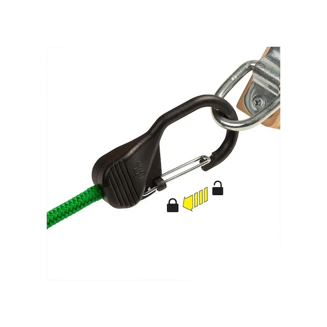 Nite Ize Slidelock Carabiner Bungee Gergi Lastiği / Kilitlenebilir Karabinalı Bungee Yük Sabitleyici Kırmızı- 61 Cm