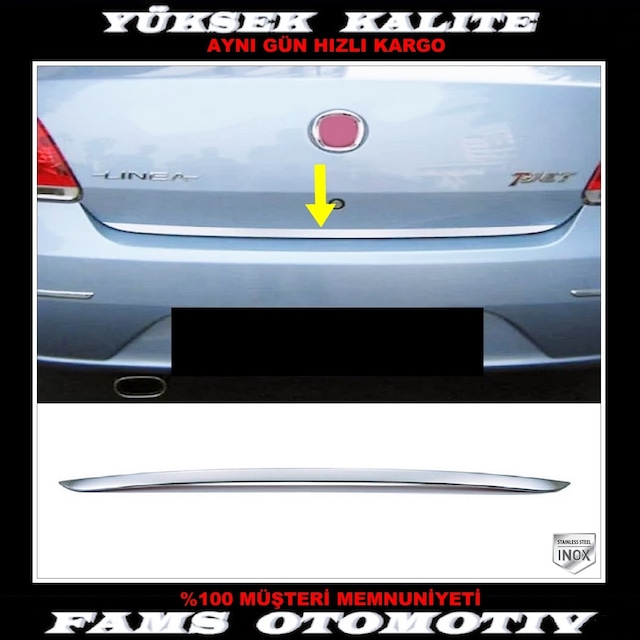 Fiat Linea Krom Bagaj Alt Çıtası 2007-2012 Arası P. Çelik