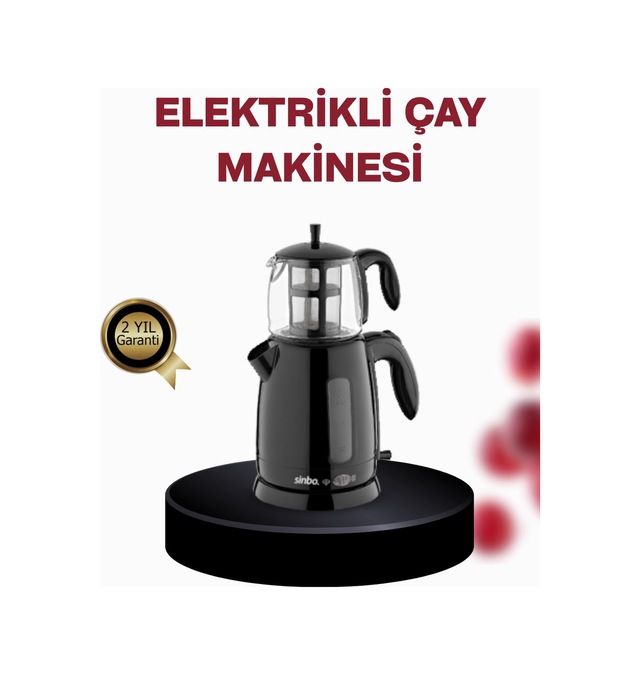 Mey İthalat Cam Demlikli 20 Bardak Kapasiteli Elektrikli Çaycı