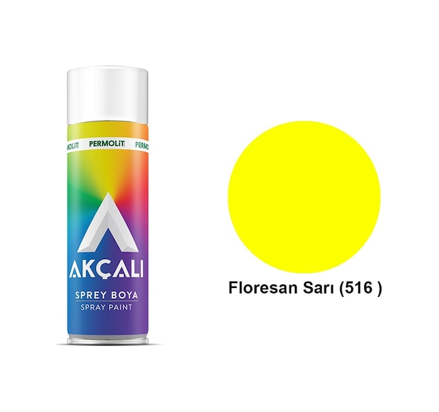 Akçalı 516 Sprey Boya Floresan Sarı 400 ML