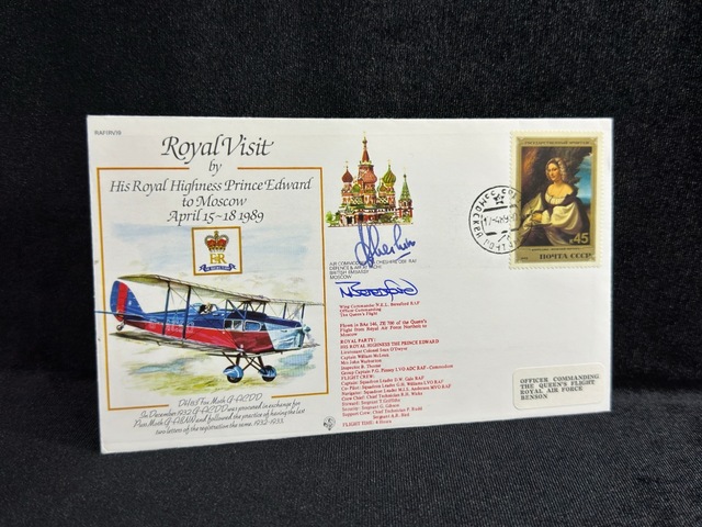 1989 İngiltere Kraliyet Hava Kuvvetleri Prens Edward Moskova Ziyareti İmzalı Limited Royal Air Force Raf