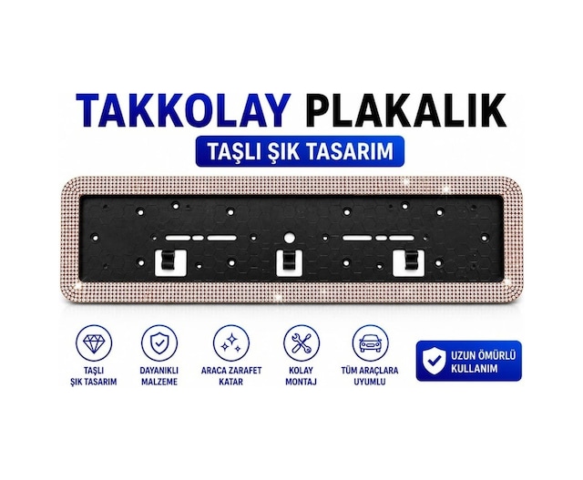 Plakalık Takkolay Taşlı Gold 1 Adet