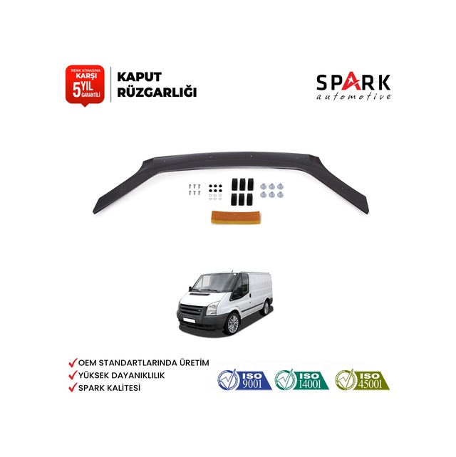 Ford Transit 2006-2013 Yıl Aralığı Uyumlu Ön Kaput Rüzgarlığı 4mm