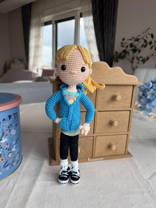 Amigurumi Insıde Out Ters Yüz Rıley Bebek 28 Cm
