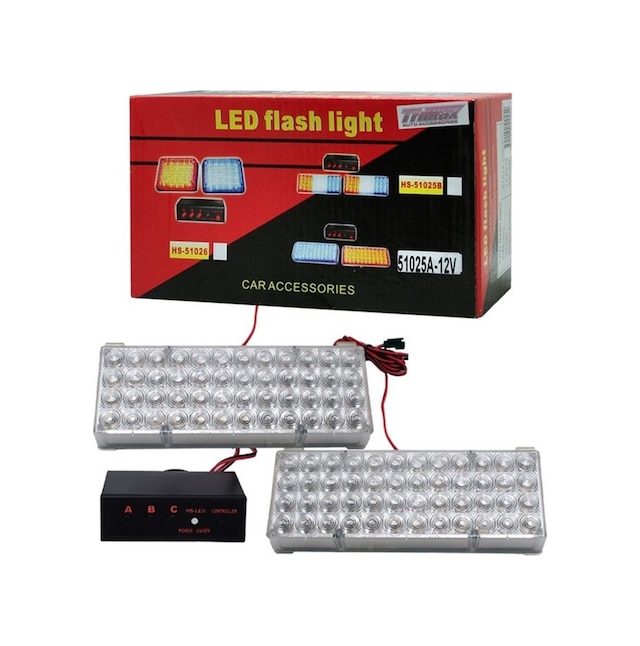 Gmax LED Çakar Lamba Modüllü Beyaz Işık 12V Panjur Ve Tampon İçi Flaşör Tepe Lambası Seti GLZ00404045