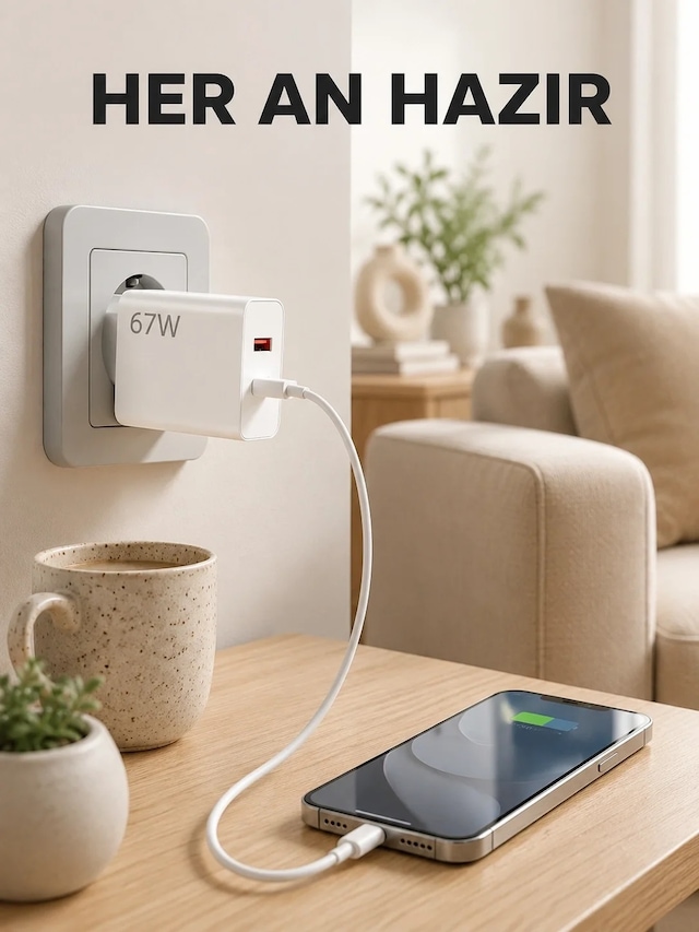 Ers 67 Watt Type C Şarj Adaptörü Asus Zenfone 7 8 9 Uyumlu Yeni Nesil