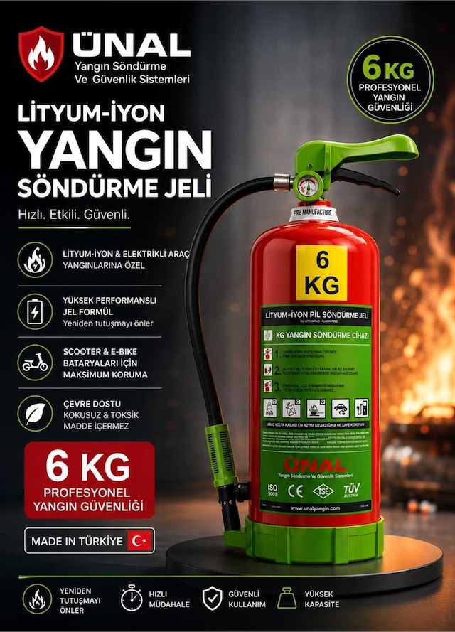 6 Litre Bioversal Elektrikli Araçlar Ve Lityum-iyon Batarya Pil, Akü Yangın Söndürme