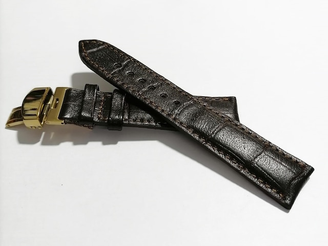 Fado &hertür Saate &uygun Kelebek Toka 20 Mm Koyu Kahve Kordon 175 Altın Toka Koyu Kahverengi