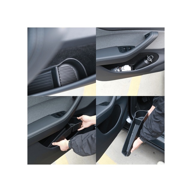 Red Lion Parts Tesla Model Y Juniper 2025-2026+ Uyumlu Kapı İçi Organizer Seti Tam Kalıp Tpe Koruma