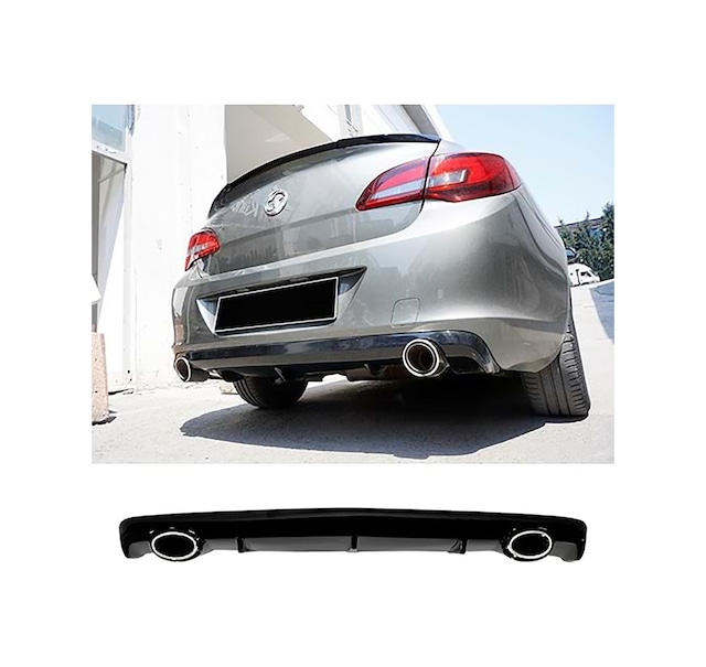 Opel Astra J Sedan Opc Difüzör + Egzoz Görünüm Parlak Siyah Difizör 2011 Ve Üzeri Arka+bodykit+ek