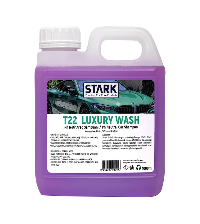 Stark T22 Luxury Wash Ph Nötr Araç Şampuanı 1 Lt