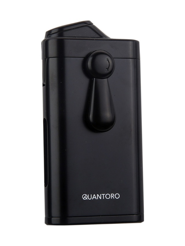 Quantoro Çift Torch Pürmüz Delicili Siyah Metal Puro Çakmağı - Trz1147