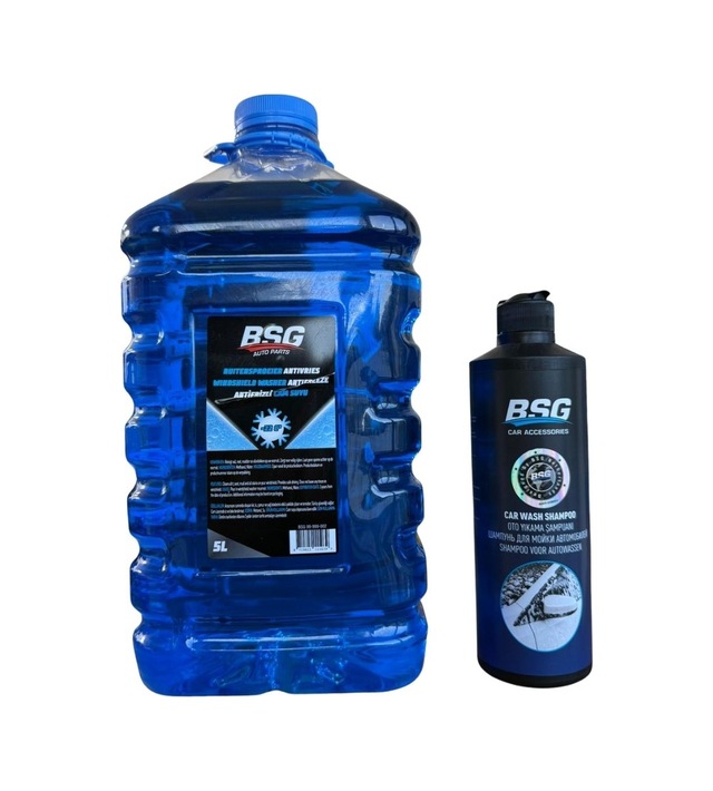 Bsg Araç Bakım Seti Oto Yıkama Şampuanı 500 Ml + Kışlık Cam Suyu 5 Lt Antifrizli -22