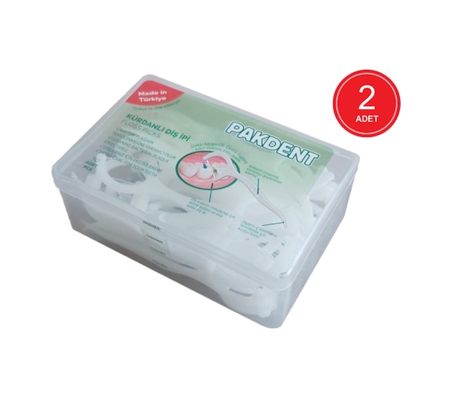 Pakdent Kürdanlı Diş İpi 50'li x 2 Paket