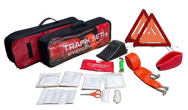 Asm19 1560 Trafik Seti Full Set Çeki Halatı+el Feneri+metal