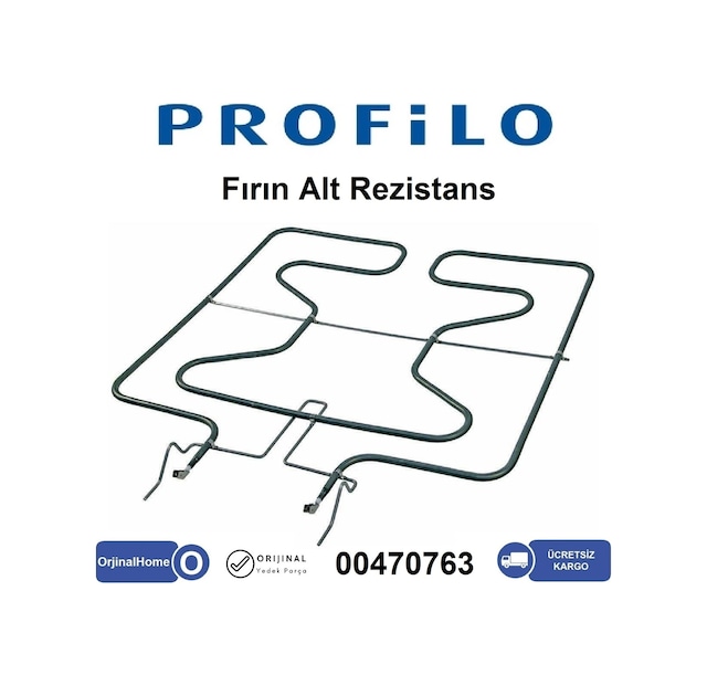 Profilo Uyumlu Ankastre Fırın Alt Rezistans / Isıtıcı