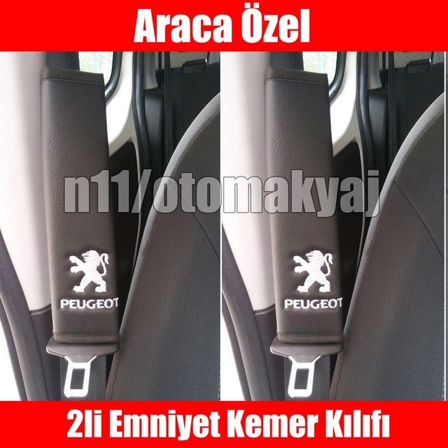 Peugeot 2008 Crossover Oto Koltuk Deri Emniyet Kemer Aksesuar