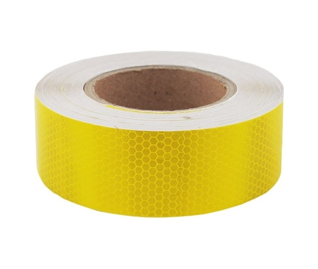 Carub 5CM X 25M GLZ03902322 Reflektif Fosforlu Şerit Petekli Bant Sarı