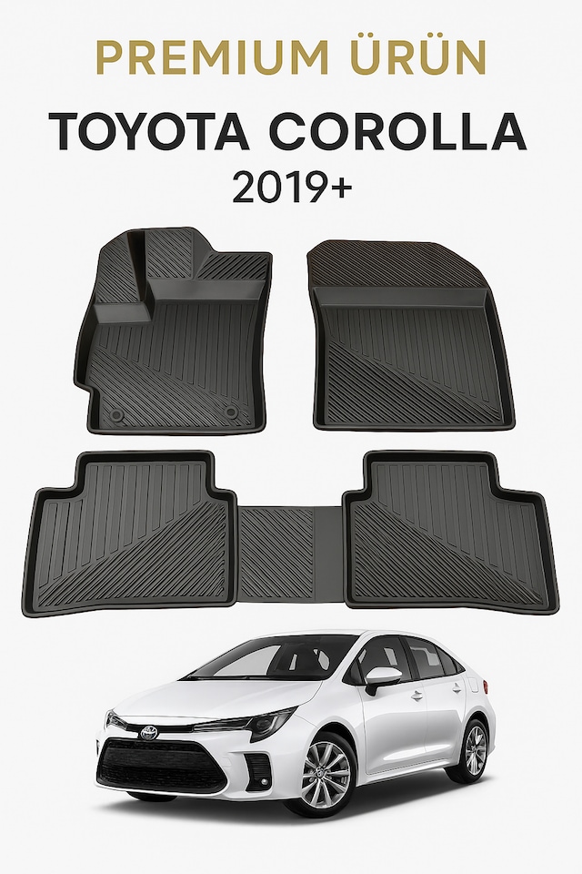 Toyota Corolla 2019+ Uyumlu 3d Oto Paspas Premium